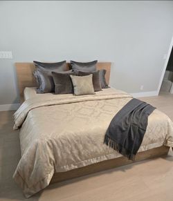 IKEA MALM Queen High Bed Frame – White Oak Veneer
