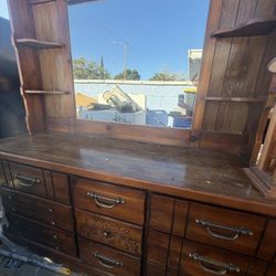 dresser and mirror 