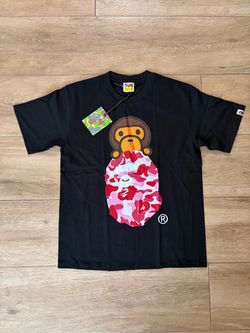 BAPE Baby Milo Pink Camo T-Shirt Black