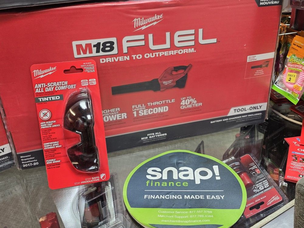 Father's Day Sale M18 Milwaukee Fuel Blower TOOL Only With FREE Tinted Saftey Glasses, New, Financing Available