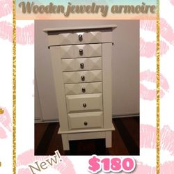 Wooden Jewelry Armoire **New!**