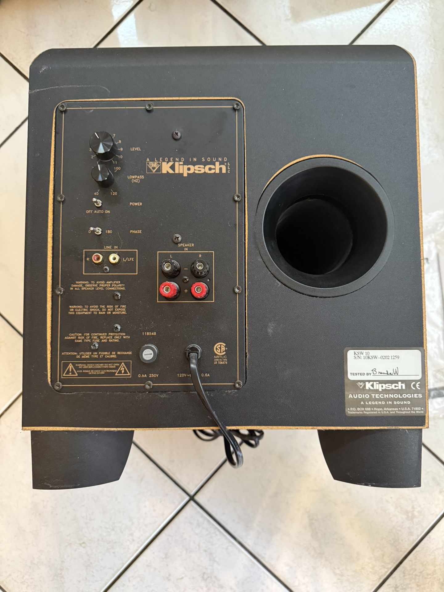 Klipsch Subwoofer 