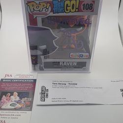 Funko Pop! Teen Titan Go!: Raven (Orange) #108 Signed By Tara Strong