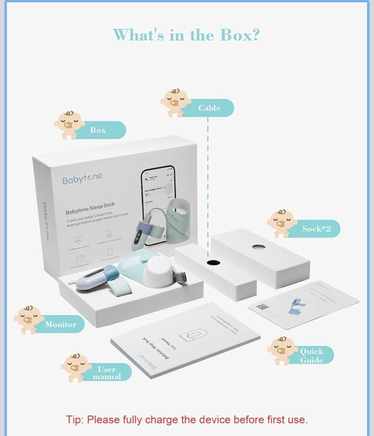 Babytone Baby Sleep Sock Monitor