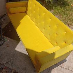 Yellow Convertible Sofa 