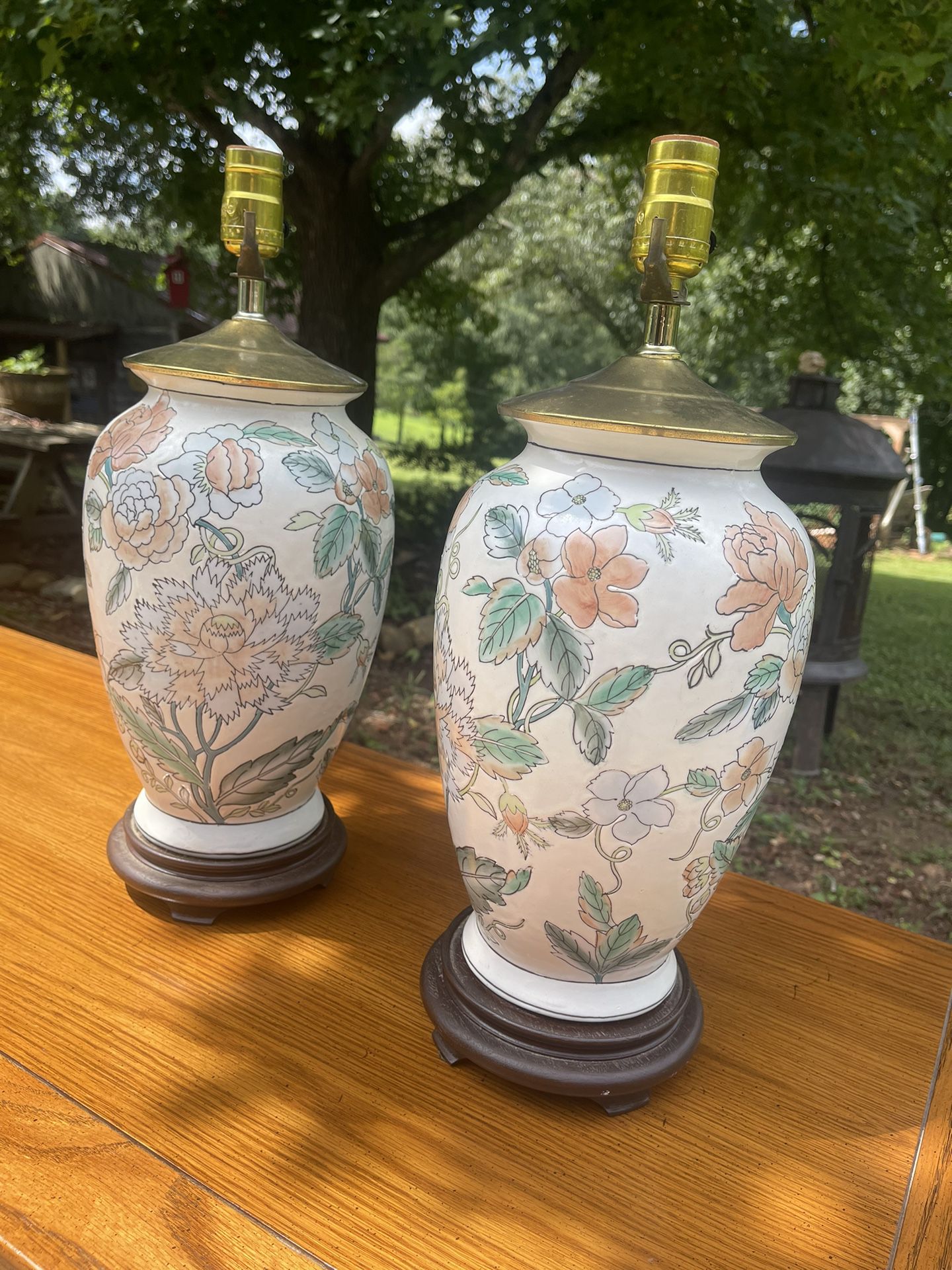 Vintage Floral Lamps 