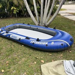 INTEX EXCURSION 5…In New Condition  W/Electric Air Pump (NO PADDLES)…$125