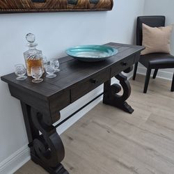 Entry Side Buffet Sofa Table Farmhouse Coastal Rustic