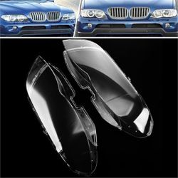  MotorFansClub Front Headlight Covers Transparent Headlamp Lens Shell Fit for BMW X5 E53  (New In Box)