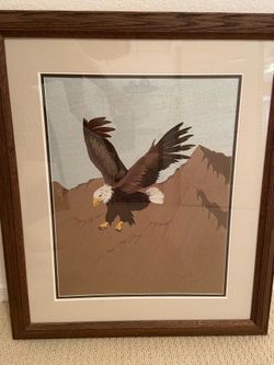 Embroidered Bald Eagle Art