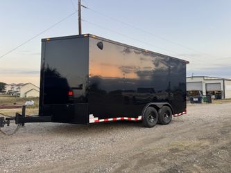 Blackout 8.5x16 Cargo Trailer Tandem Axle Polycor Siding / 5.2k Axles 