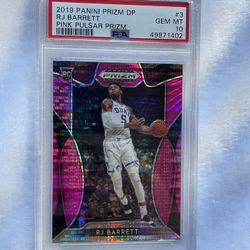 PSA 10 2019-20 Panini Prizm Draft Picks RJ BARRETT Pink Pulsar Refractor #3