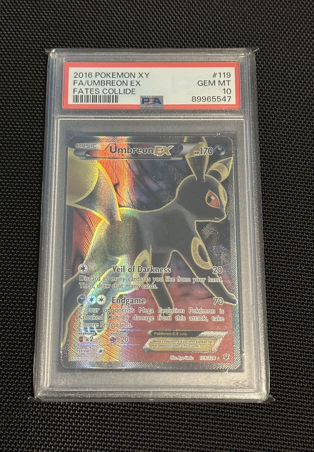 2016 Pokemon XY Fates Collide Umbreon EX #119 PSA 10