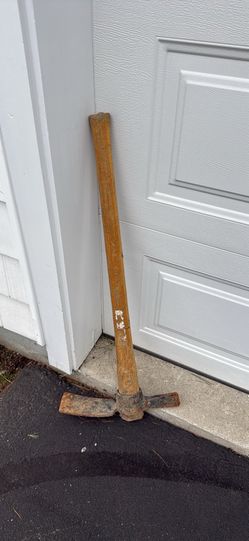 Pick Mattock and Wooden Handle