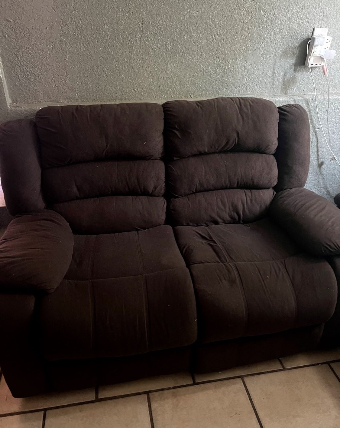 Brown Recliners sofa and loveseat