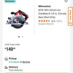 Brand New Milwaukee Circular Saw 6 1/2 
