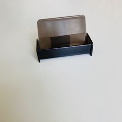 Elegant Business/Visiting Card Holder. I have two. Take both for $5. High quality dark plastic. Never used.