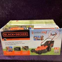 🧰🛠BLACK & DECKER 17” 12 AMP Corded Electric Walk Behind PUSH Lawn Mower-NEW!-$130!🧰🛠