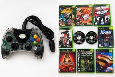 Original Xbox Controller and 8 Games Bundle