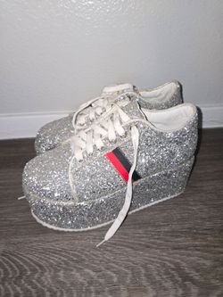 Glitter Platform Sneakers