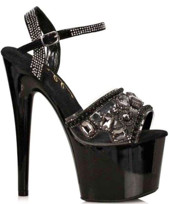 BRAND NEW-Black in Sexy Heels and Platforms is made for Women, Dance Heels, Pole Dancer Heels, Stripper Heels, Black, Size 10