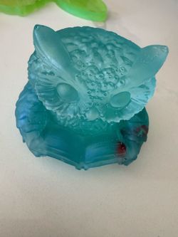 Hand made epoxy resin owl