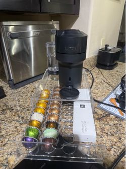 Nespresso Vertuo Pop + with Stand and Milk Frother/Steamer (plus $30 worth of FREE coffee and espresso pods)