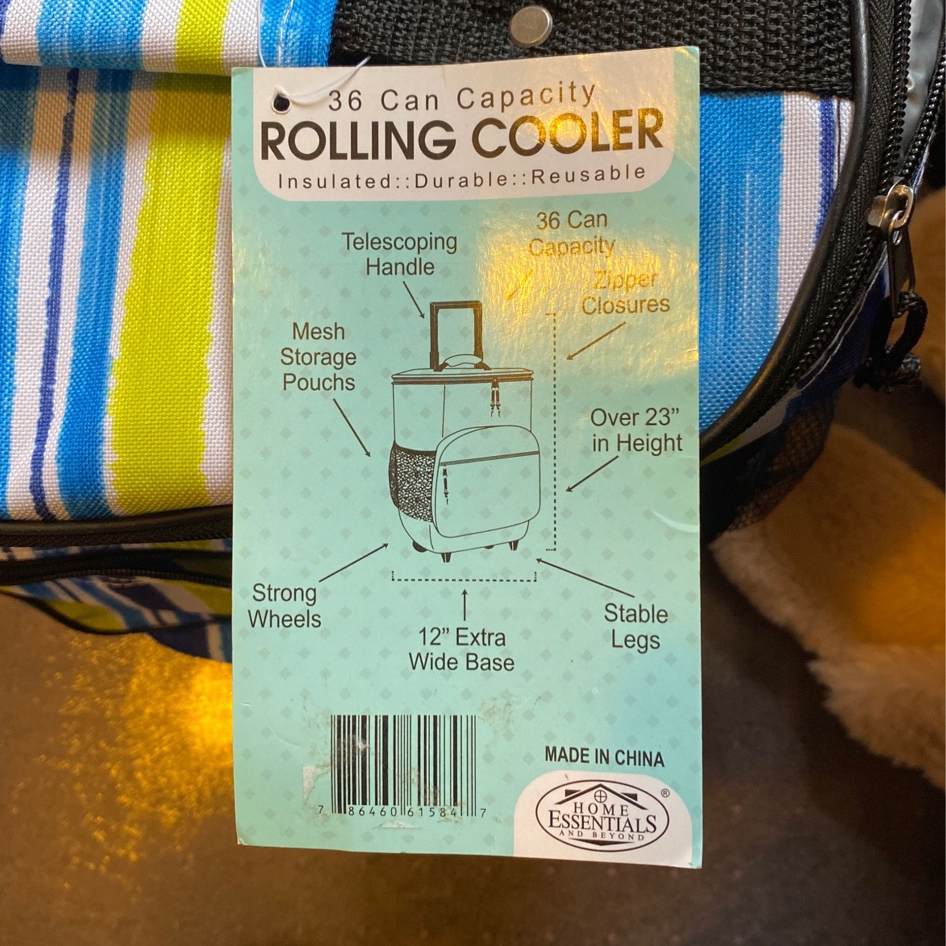 Rolling Cooler 36 Can Capacity