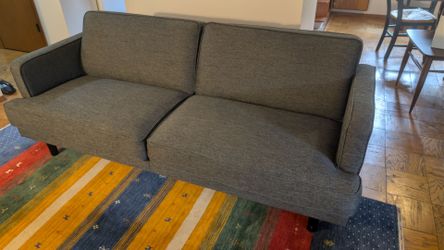 Charcoal Midcentury Sofa