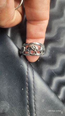 Silver Elephant Ring Size 9/9.5
