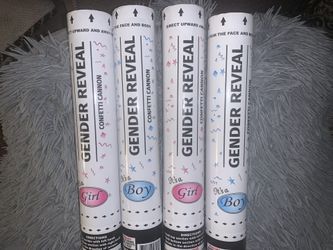 Gender reveal confetti cannon