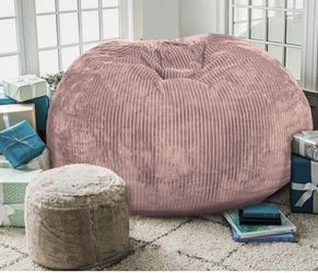Pink Corduroy Bean Bag Chair
