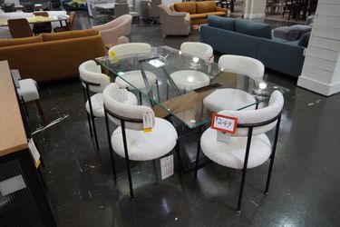 Modus Aere Rectangle Glass Dining Table