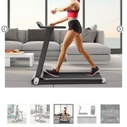 SuperFit Folding Electric Treadmill Compact Walking Running Machine w/APP Control Speaker