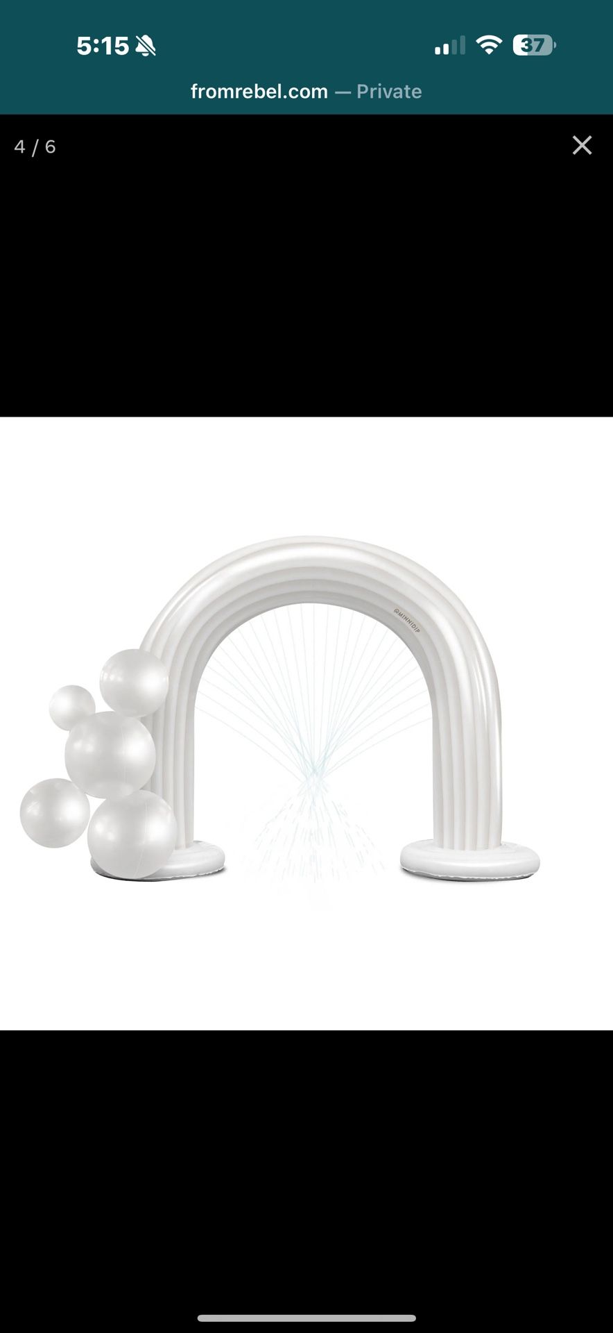 Minidip Garland Arch Play Sprinkler - Iridescent Pearl