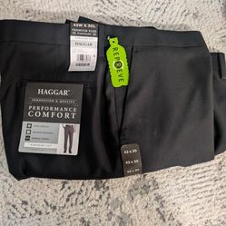 Haggar Men's 42x30 Black Pants