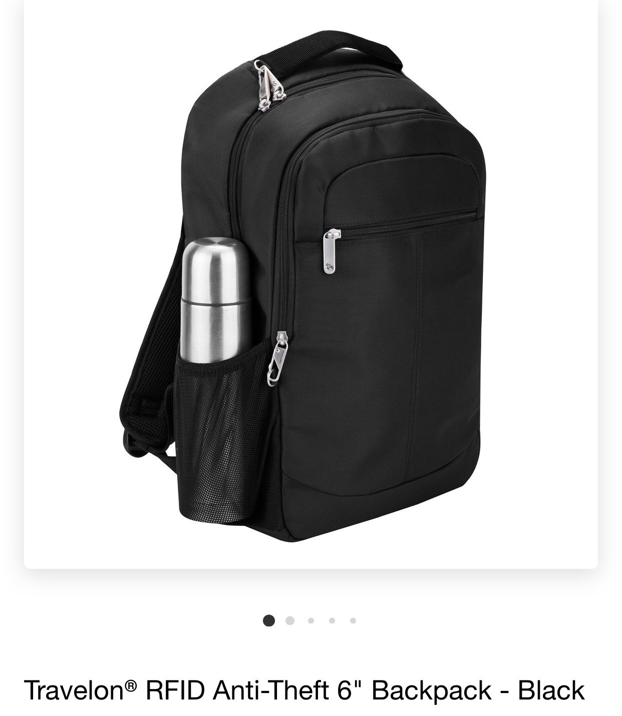 TRAVELON - RFID// Anti-Theft Backpack - Black