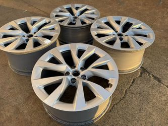 FREE DELIVERY (4) OEM 2023 Tesla Model X Wheels 20" Cyberstream SILVER STAGGERED RIMS