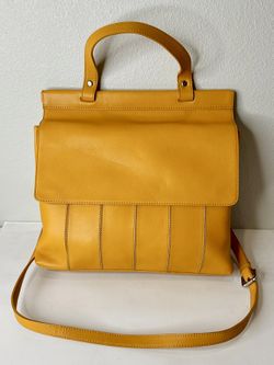 Heather Genuine Leather Tote Bag – Orange – Inland Leather Co. ~ New