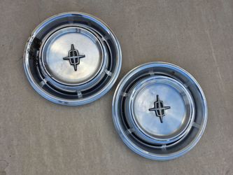 OEM 1970 to 1973 Lincoln Continental 15" Wheel Cover Center Cap Hubcap Pair
