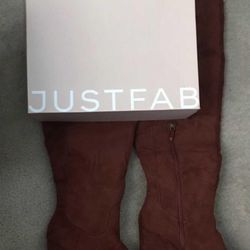 NEW - JUST FAB OVER THE KNEE SUEDE BOOTS 11M