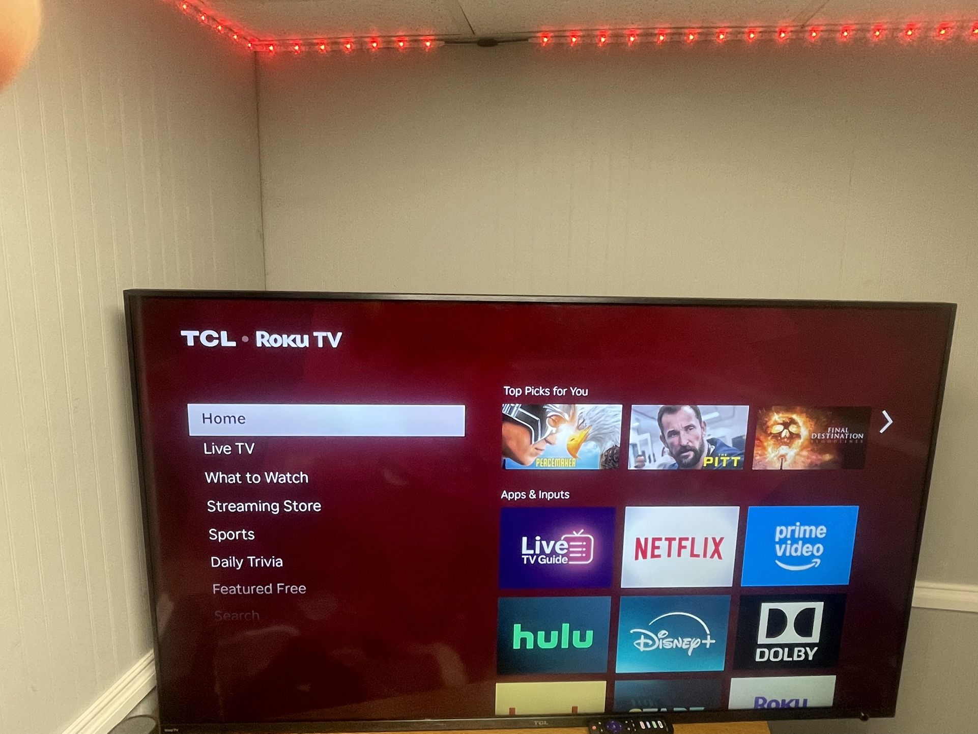 MODEL 55R615 TCL 55" CLASS 6-SERIES 4K UHD DOLBY VISION HDR ROKU SMART TV 