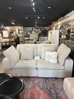 Cream Tivoli Cloud Sofa, 82” Wide Deep Seat Lounge Couch