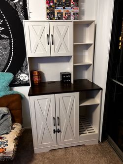 Cat box storage cabinet