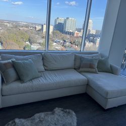 Cream L-shaped Couch