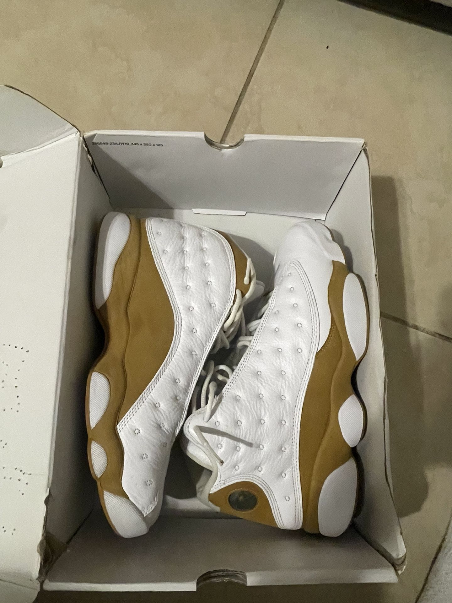 Light Brown And White Jordan 13s Size 9.5