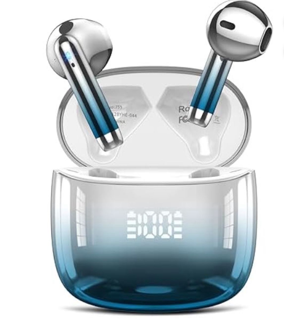 Wireless Earbuds, Bluetooth Headphones 48H Playtime Ear Buds with LED Power Display, IPX7 Waterproof Bluetooth 5.4 Earphones in-Ear Earbuds with 4 Mic