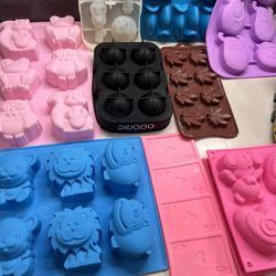 LOT OF 41 SILICONE MOLDS for Crafts, Chocolate 