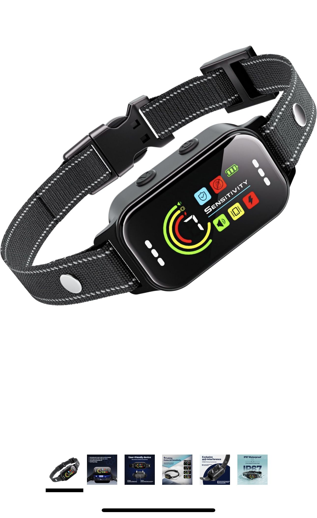 Dog Bark Collar,Bark Collar for Large Medium Small Dogs,2023 Smart AI Barking Collar,Bark Training Collar with 8 Adjustable Sensitivity Beep Vibration