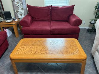Sofa love seat, sleigh couch, coffee table